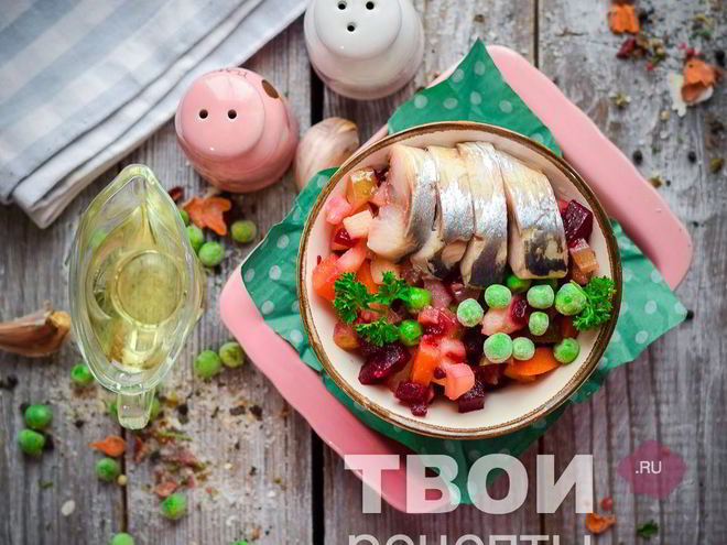 Рецепт винегрета с сельдью