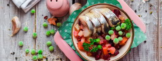 винегрет с сельдью. Шаг 8