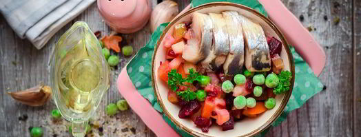 винегрет с сельдью. Шаг 9