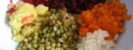 винегрет с селедкой. Шаг 12