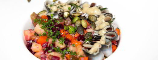 винегрет с тыквой и килькой. Шаг 9