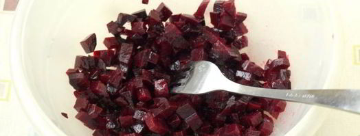 винегрет с яблоками и отварной фасолью. Шаг 4