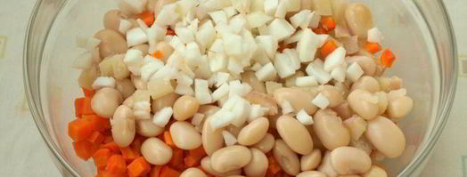 винегрет с яблоками и отварной фасолью. Шаг 5