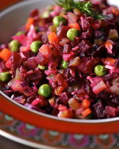 Винегрет с зеленым горошком