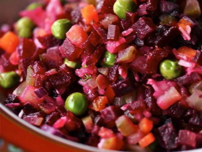 Рецепт винегрета с зеленым горошком