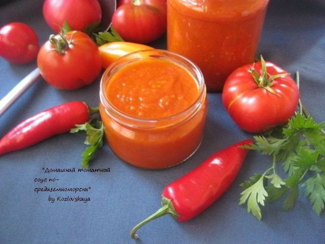 Рецепт домашнего томатного соуса из запеченных овощей