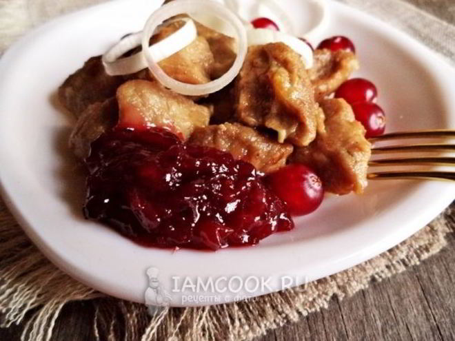 Рецепт клюквенного соуса к мясу