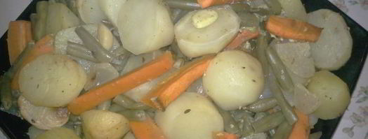 антрекот в ореховом маринаде с овощами. Шаг 3