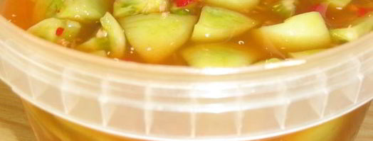 маринованные зеленые помидоры в кисло-сладком, остром маринаде закусон. Шаг 5