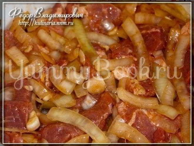 Рецепт варианта маринада для мяса на шампурах на мангале