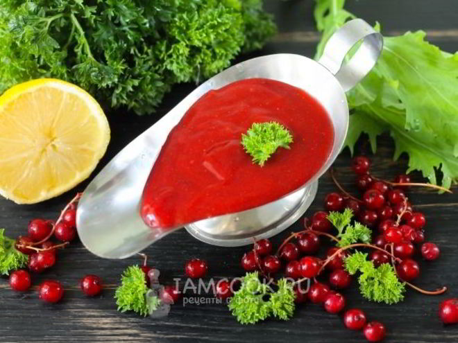 Рецепт соуса из красной смородины к мясу