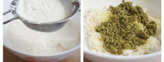 фокачча с соусом песто и тыквенными семечками. Шаг 3