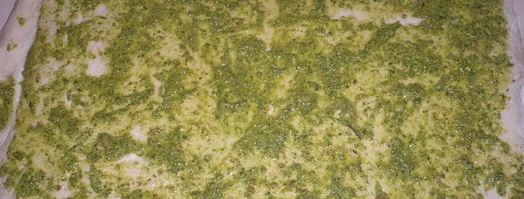 хлеб с соусом песто. Шаг 4