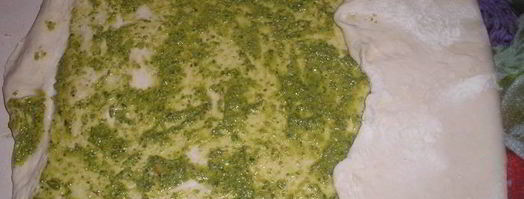 хлеб с соусом песто. Шаг 5