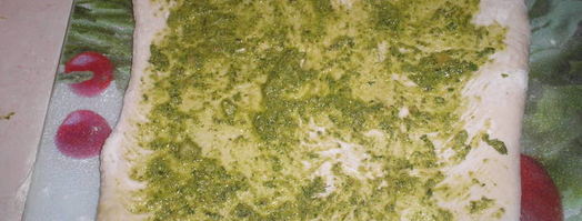 хлеб с соусом песто. Шаг 7