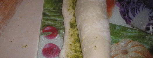 хлеб с соусом песто. Шаг 8