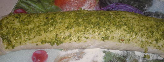 хлеб с соусом песто. Шаг 9