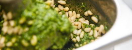 лингвини с соусом песто. Шаг 3