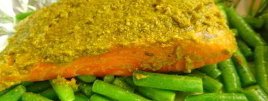 лосось с соусом песто. Шаг 6