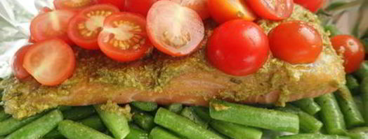 лосось с соусом песто. Шаг 7