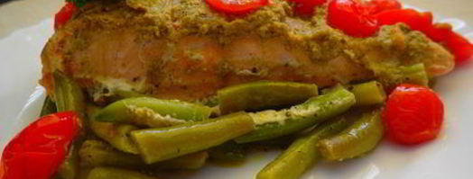 лосось с соусом песто. Шаг 10