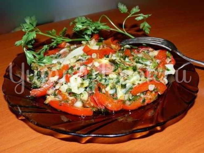 Рецепт овощей пассированных с соусом песто