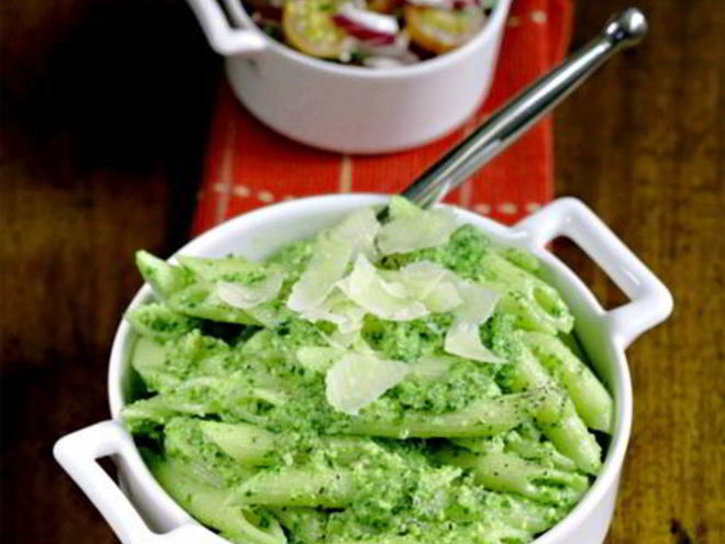 Рецепт пасты пенне с соусом песто