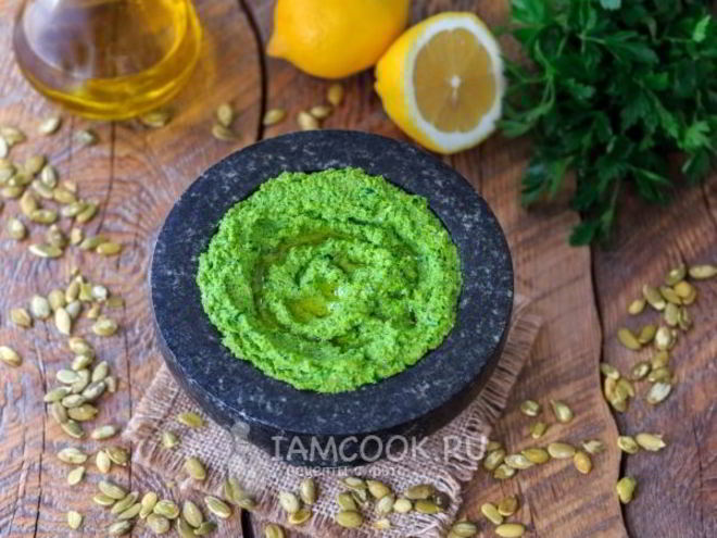 Рецепт песто из тыквенных семечек