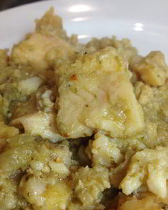 Рыба с соусом песто в мультиварке