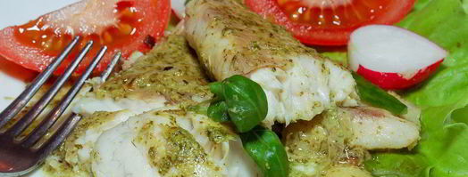 рыба с соусом песто. Шаг 5