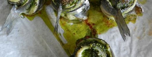 сибас, запеченый с соусом песто. Шаг 21