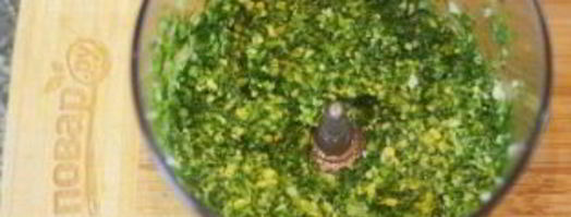 сосиски-гриль с соусом песто из руколлы. Шаг 5