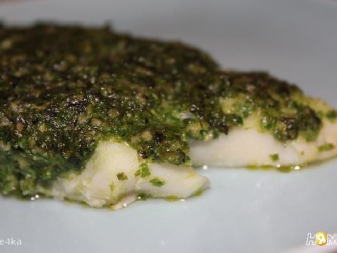 Рецепт трески под соусом песто
