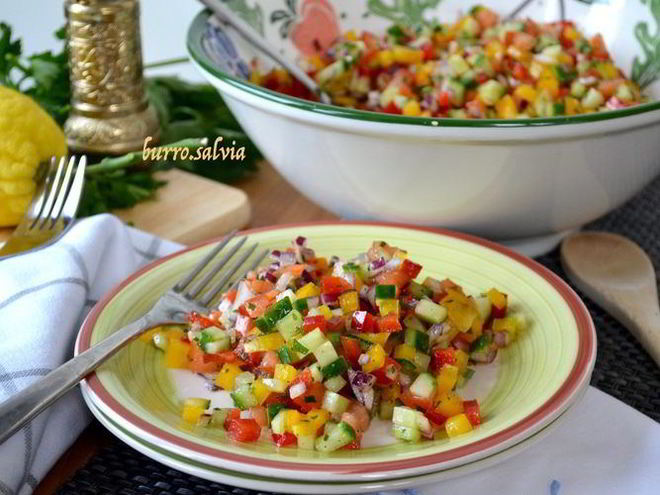 Рецепт израильского салата сальса