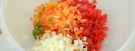 овощная сальса с персиками. Шаг 5