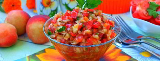овощная сальса с персиками. Шаг 8