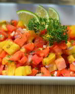 Сальса из ананаса и папайи