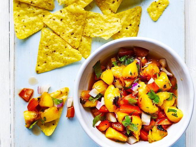 Рецепт сальсы из персиков на гриле