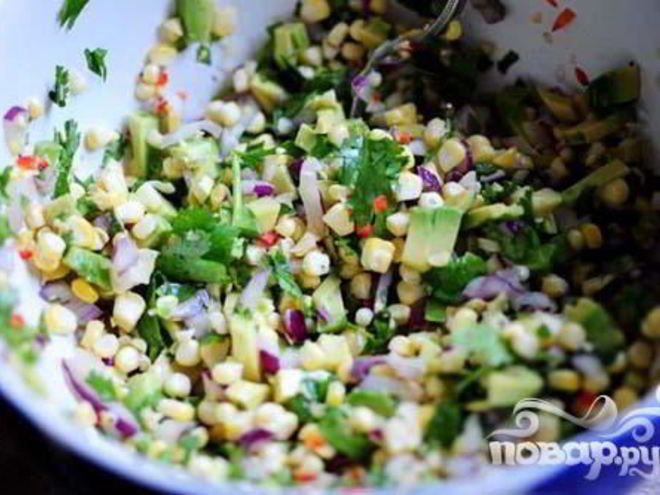 Рецепт сальсы из свежей кукурузы и авокадо