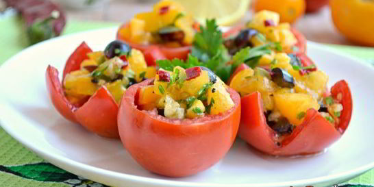 Сальса из желтых помидоров с виноградом