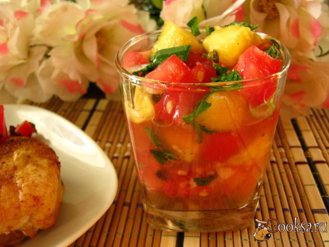 Рецепт сальсы с персиками