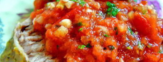 свиная вырезка маринованная в кинзе и томатная сальса. Шаг 8