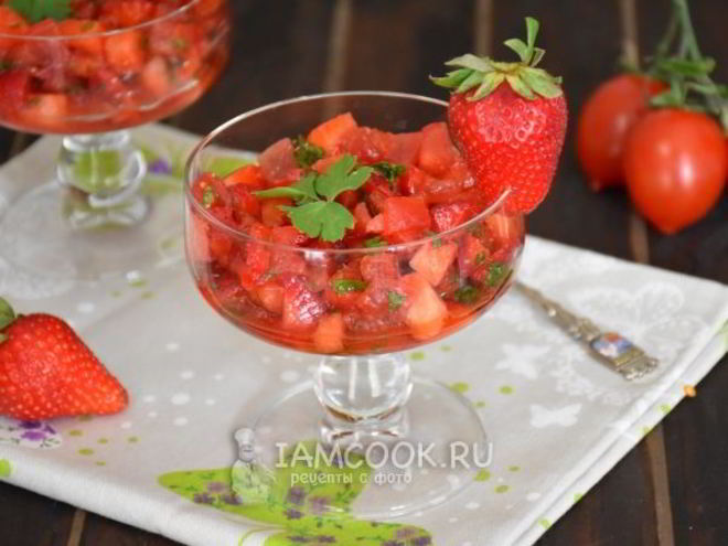 Рецепт тартара из клубники и помидоров