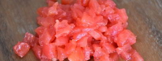 тартар из клубники и помидоров. Шаг 5