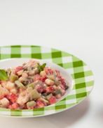 Тартар из клубники с йогуртом