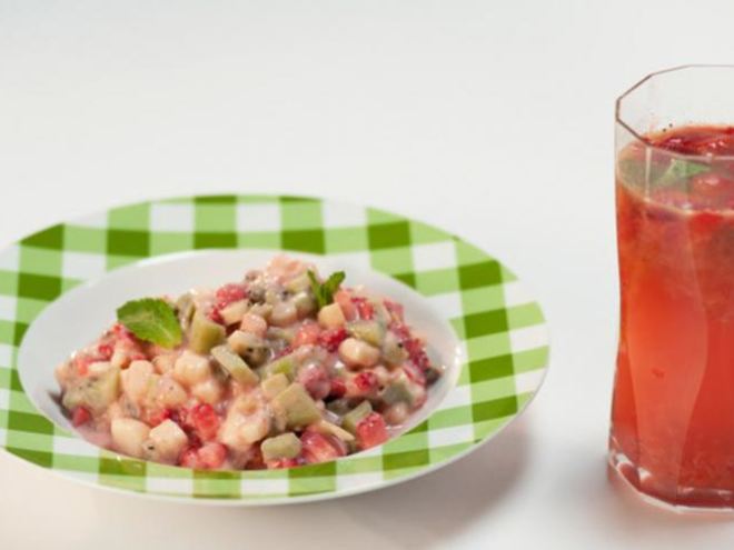 Рецепт тартара из клубники с йогуртом