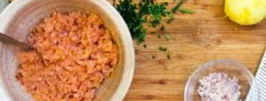 тартар из копченой семги. Шаг 3