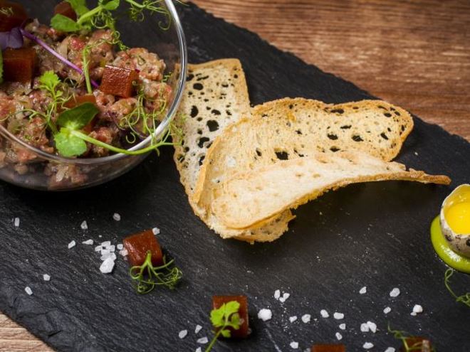 Рецепт тартара из мраморной говядины с соусом васаби