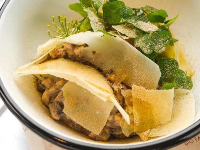 Рецепт тартара из шампиньонов с картофелем и кислицей