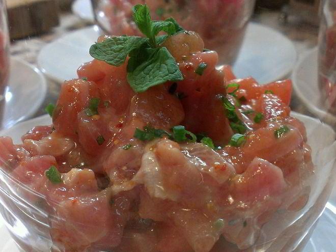 Рецепт тартара из тунца с арбузом